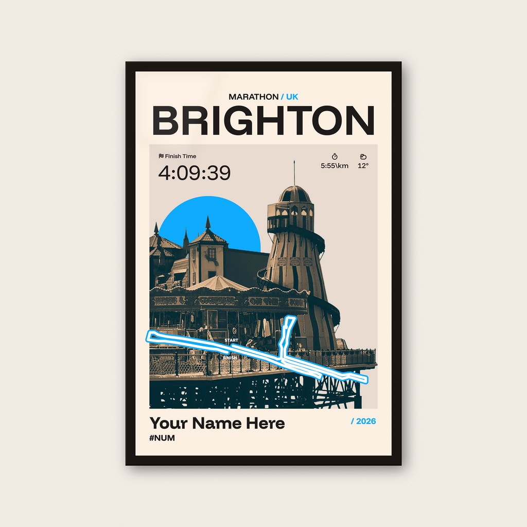 Brighton Marathon Personalised Race Print
