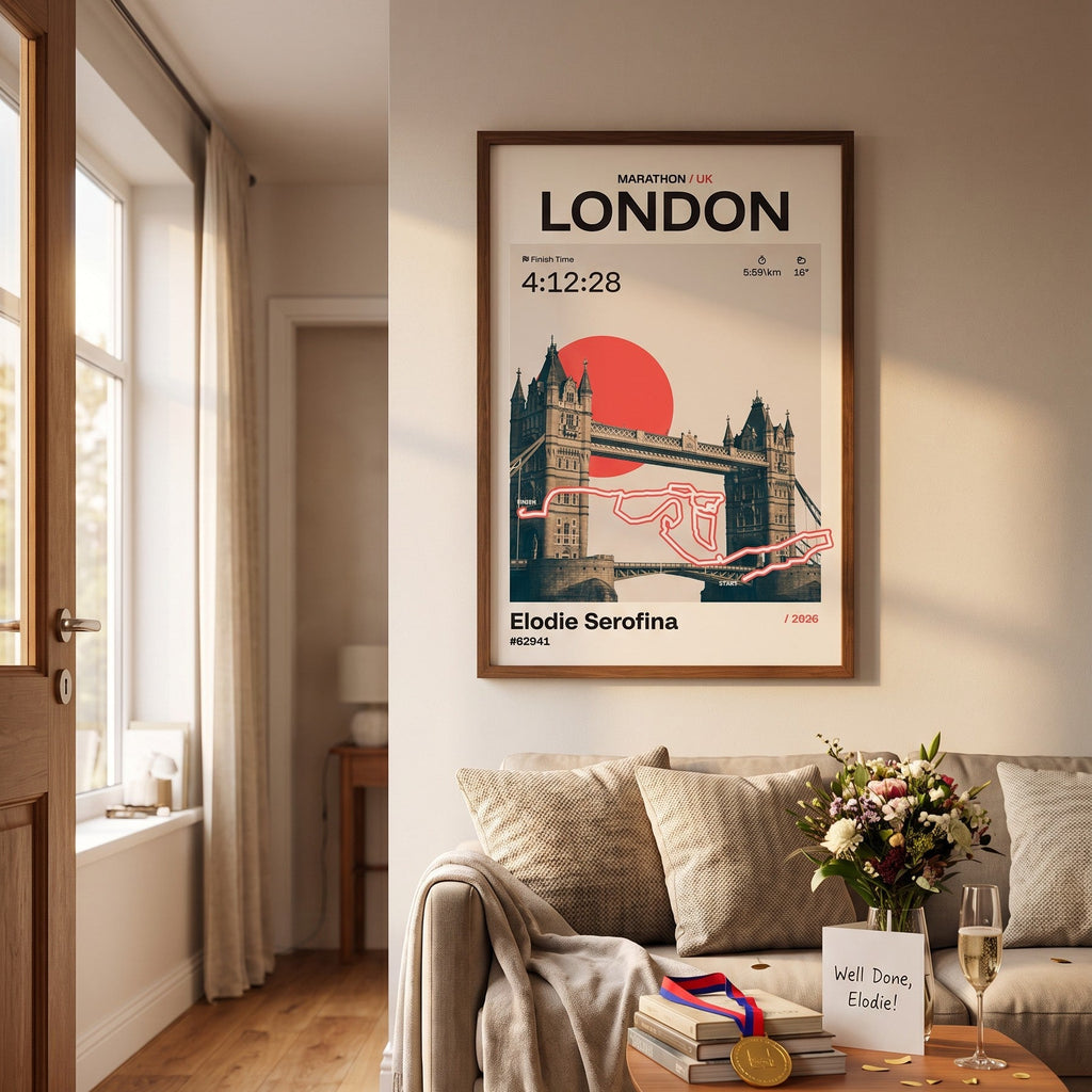 London Marathon Personalised Race Print