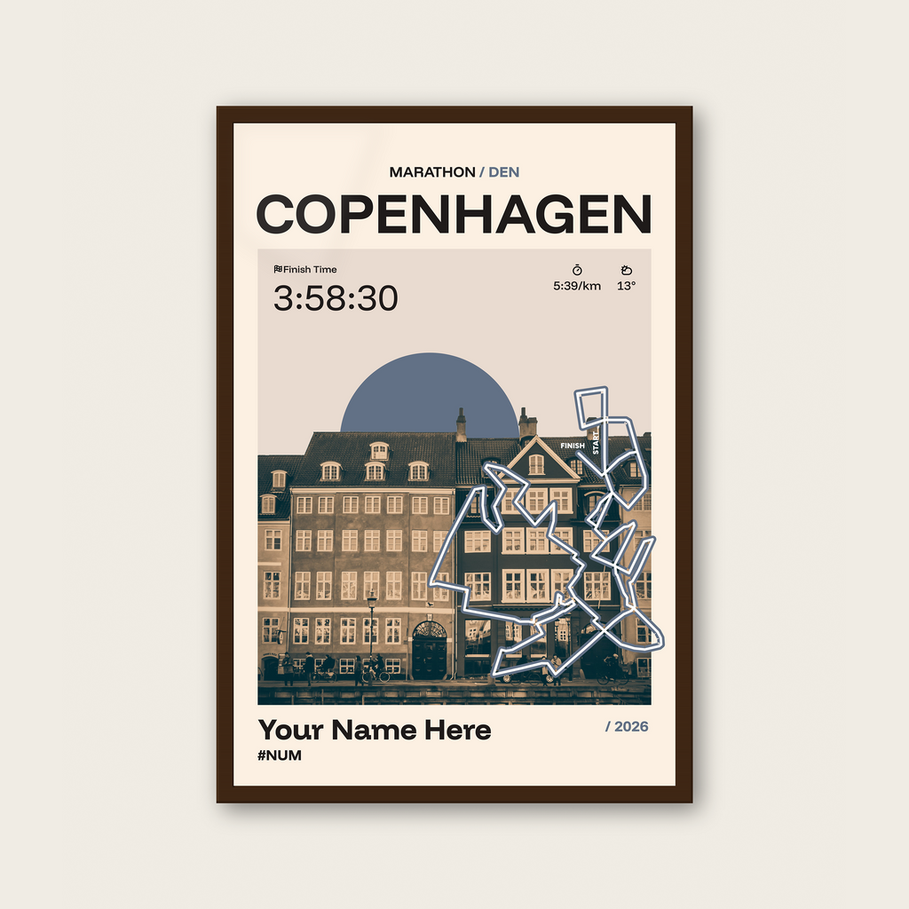 Copenhagen Marathon Personalised Race Print