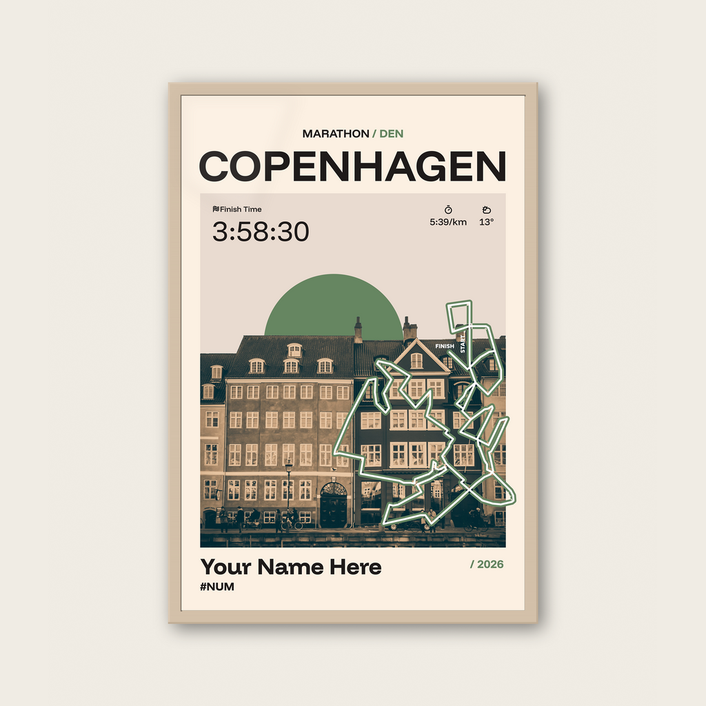 Copenhagen Marathon Personalised Race Print