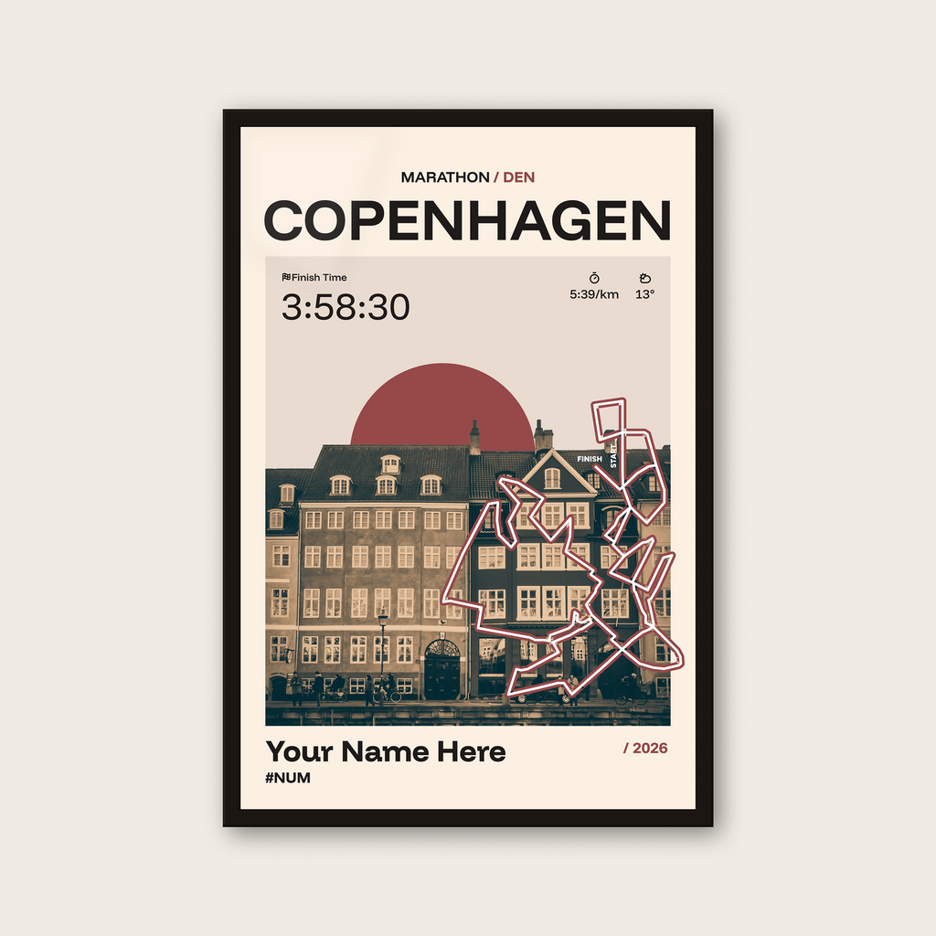Copenhagen Marathon Personalised Race Print