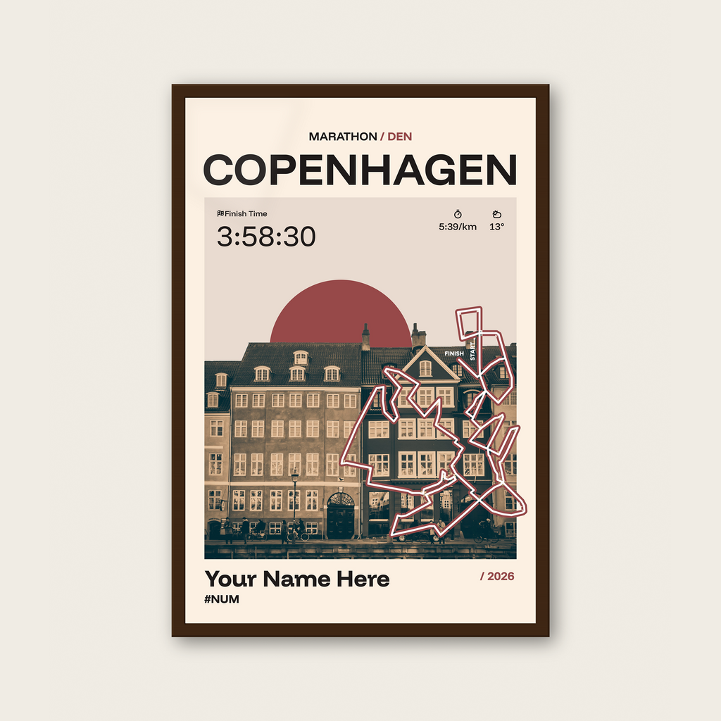 Copenhagen Marathon Personalised Race Print