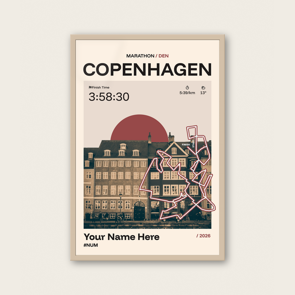 Copenhagen Marathon Personalised Race Print