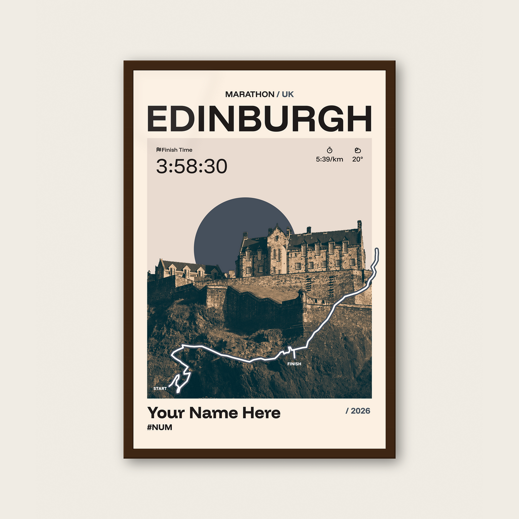 Edinburgh Marathon Personalised Race Print