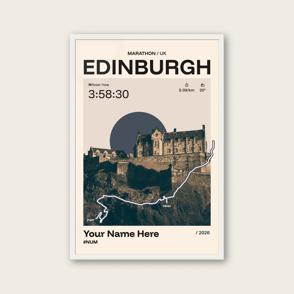 Edinburgh Marathon Personalised Race Print