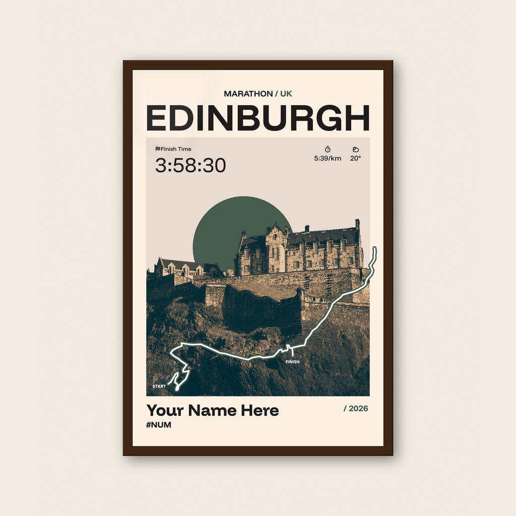 Edinburgh Marathon Personalised Race Print