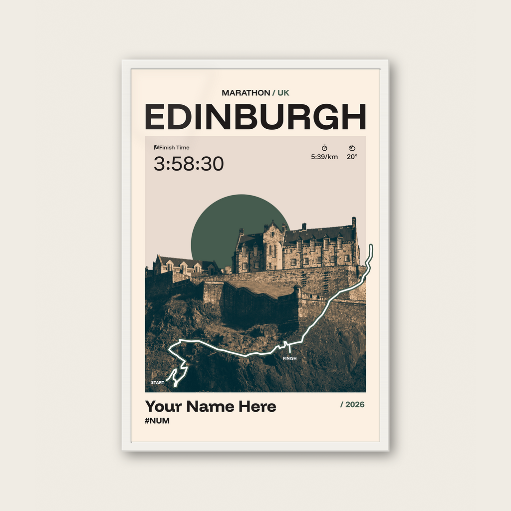 Edinburgh Marathon Personalised Race Print