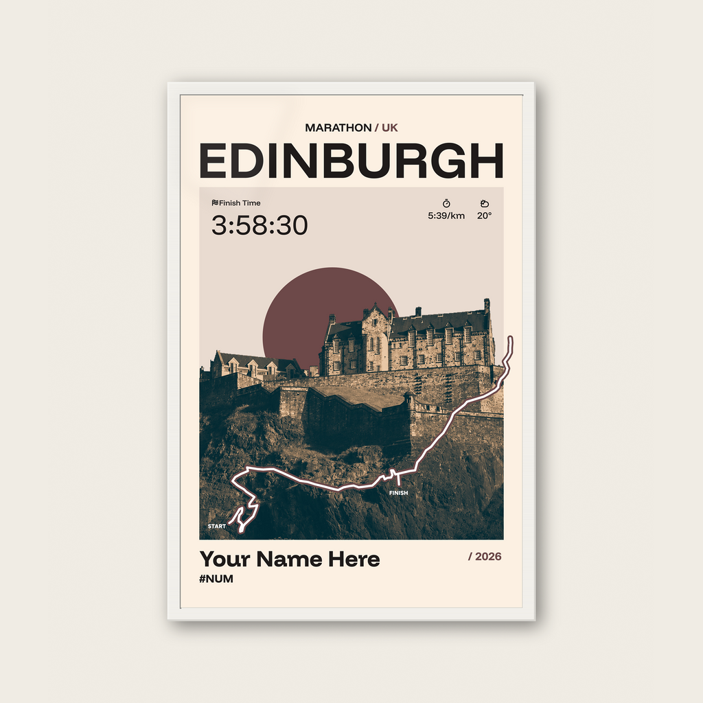 Edinburgh Marathon Personalised Race Print