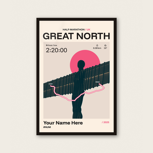 Great North Run Personalised Race Print