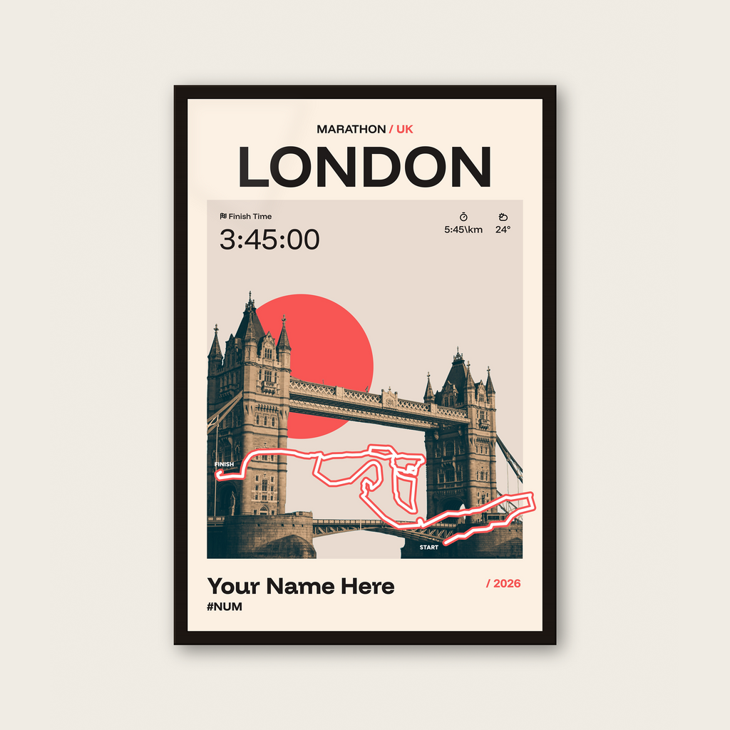 London Marathon Personalised Race Print
