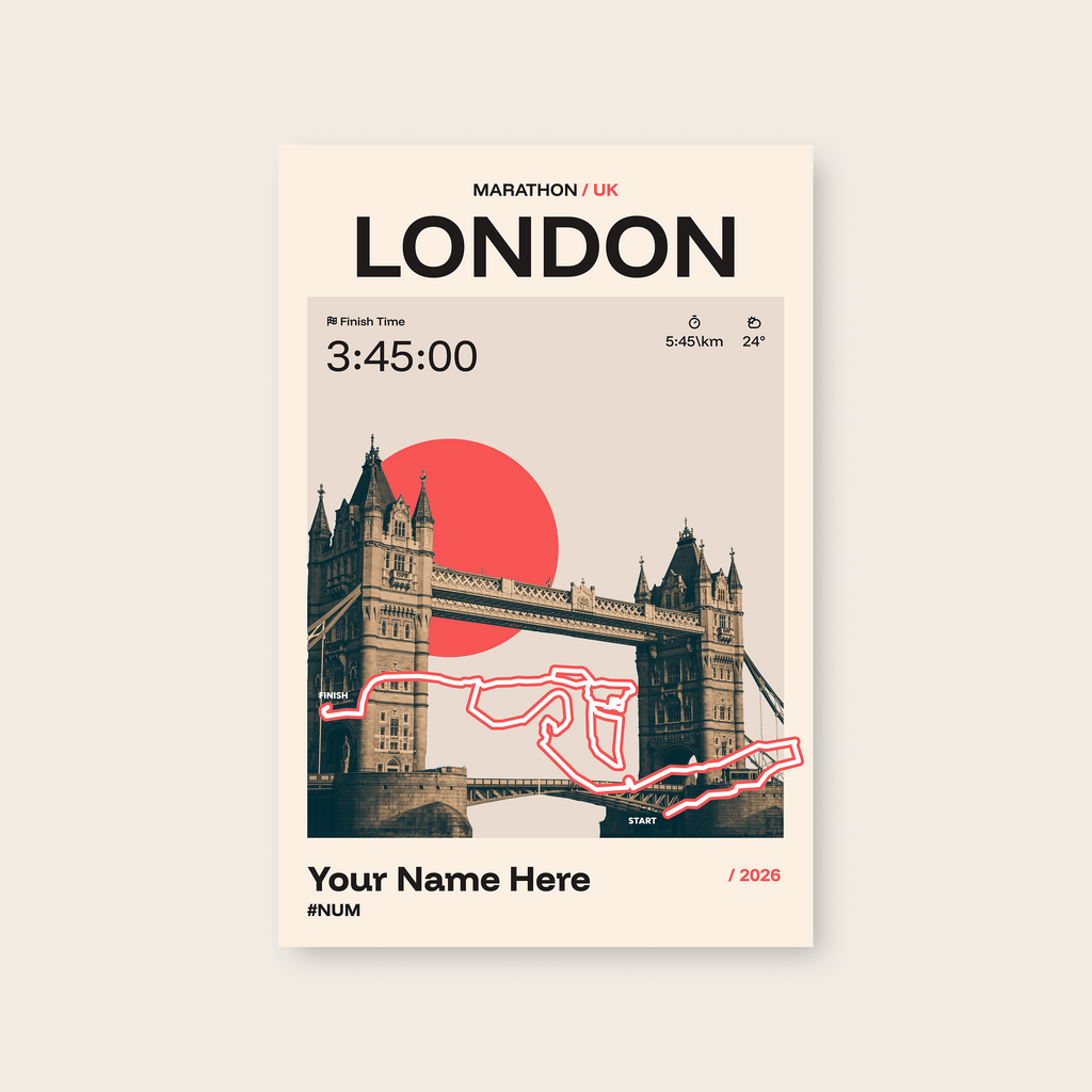 London Marathon Personalised Race Print