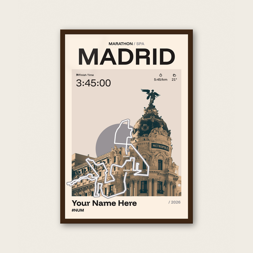 Madrid Marathon Personalised Race Print