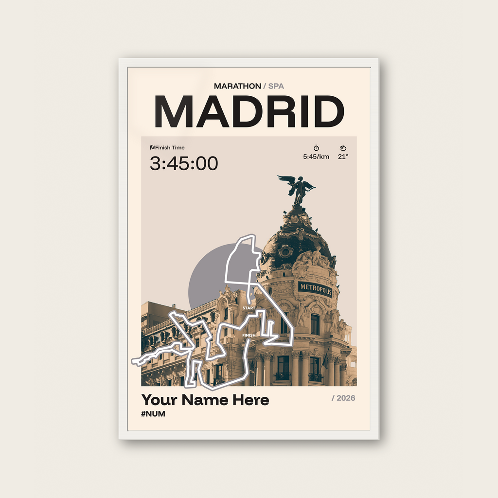 Madrid Marathon Personalised Race Print