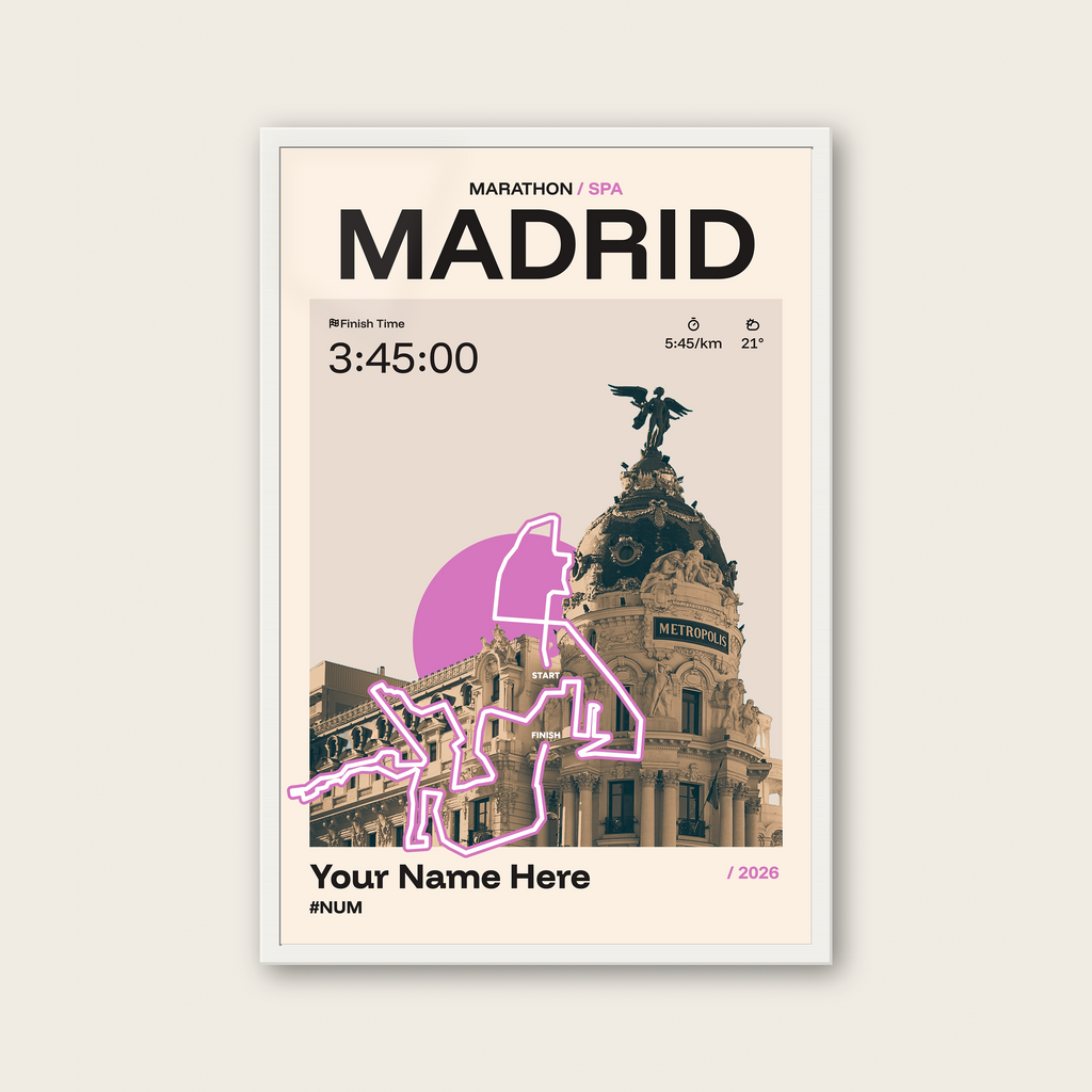 Madrid Marathon Personalised Race Print