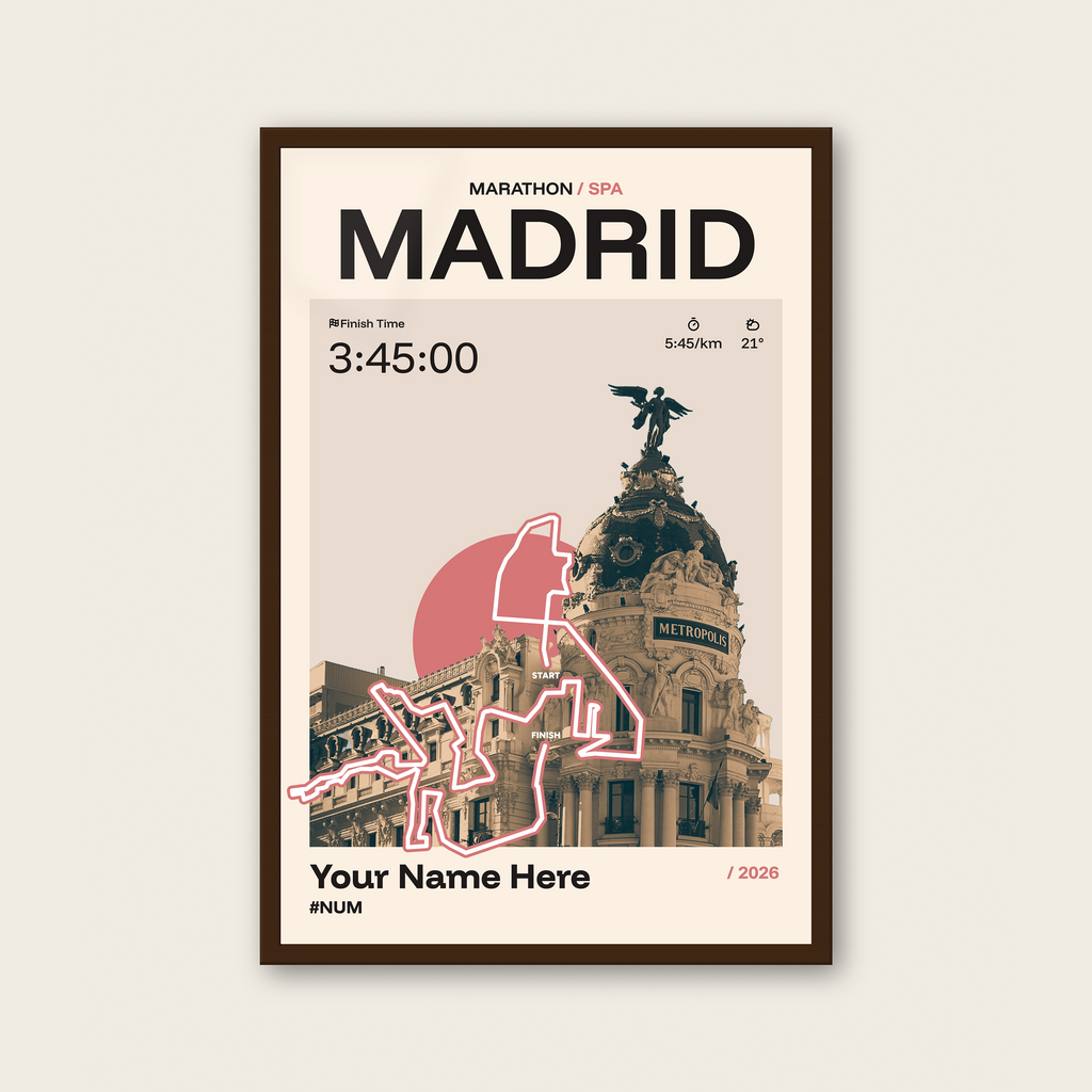 Madrid Marathon Personalised Race Print