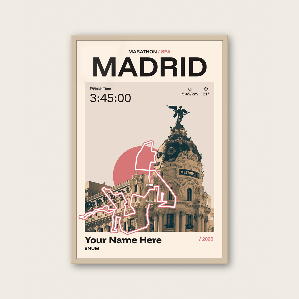 Madrid Marathon Personalised Race Print