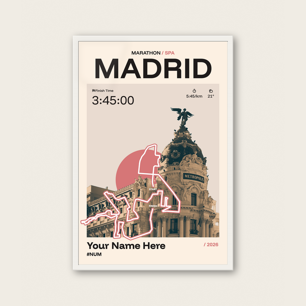 Madrid Marathon Personalised Race Print