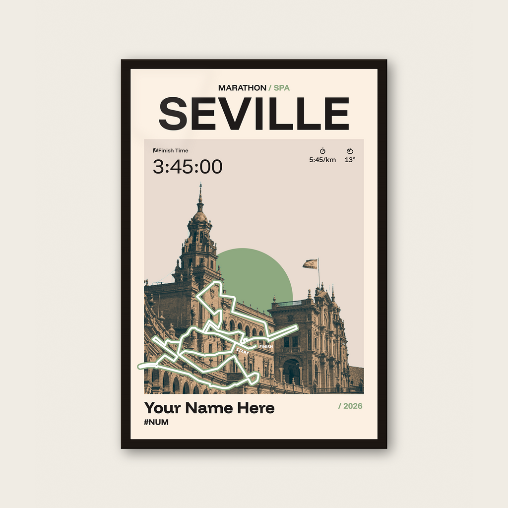 Seville Marathon Personalised Race Print