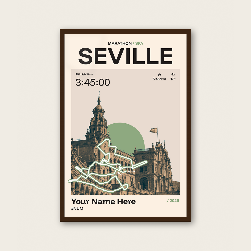 Seville Marathon Personalised Race Print