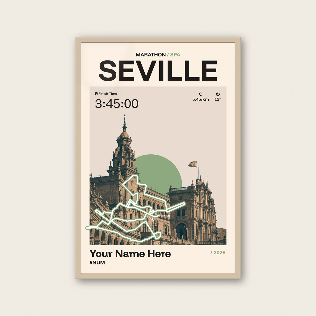 Seville Marathon Personalised Race Print