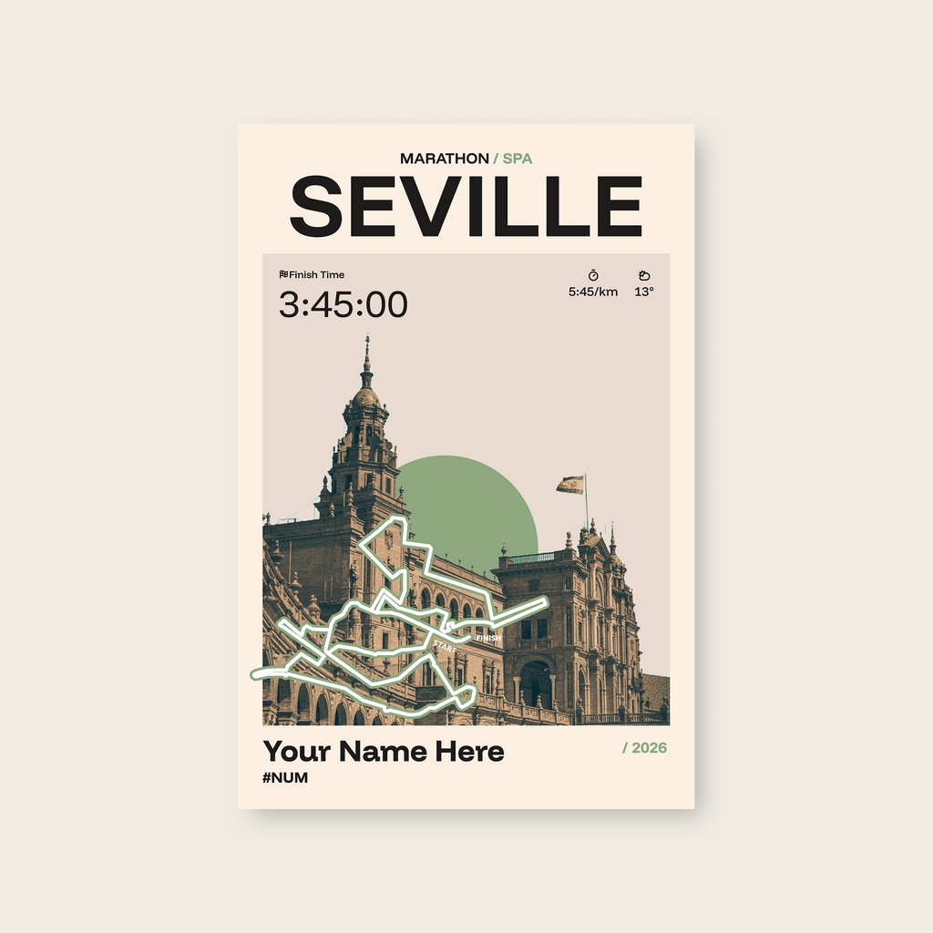 Seville Marathon Personalised Race Print
