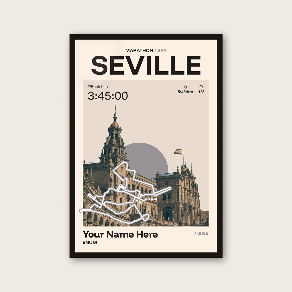 Seville Marathon Personalised Race Print