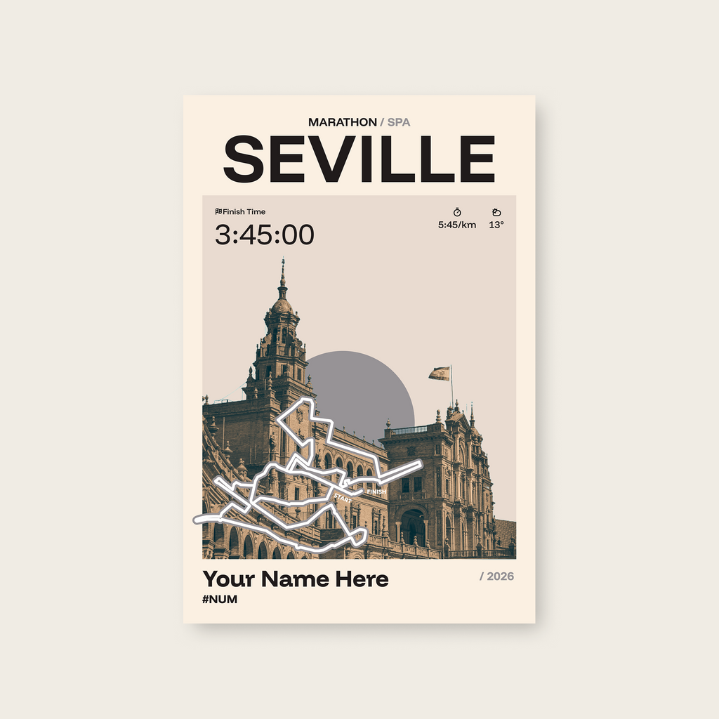 Seville Marathon Personalised Race Print