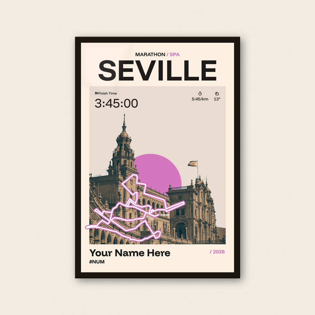 Seville Marathon Personalised Race Print