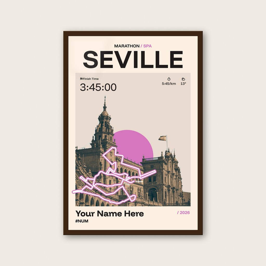 Seville Marathon Personalised Race Print