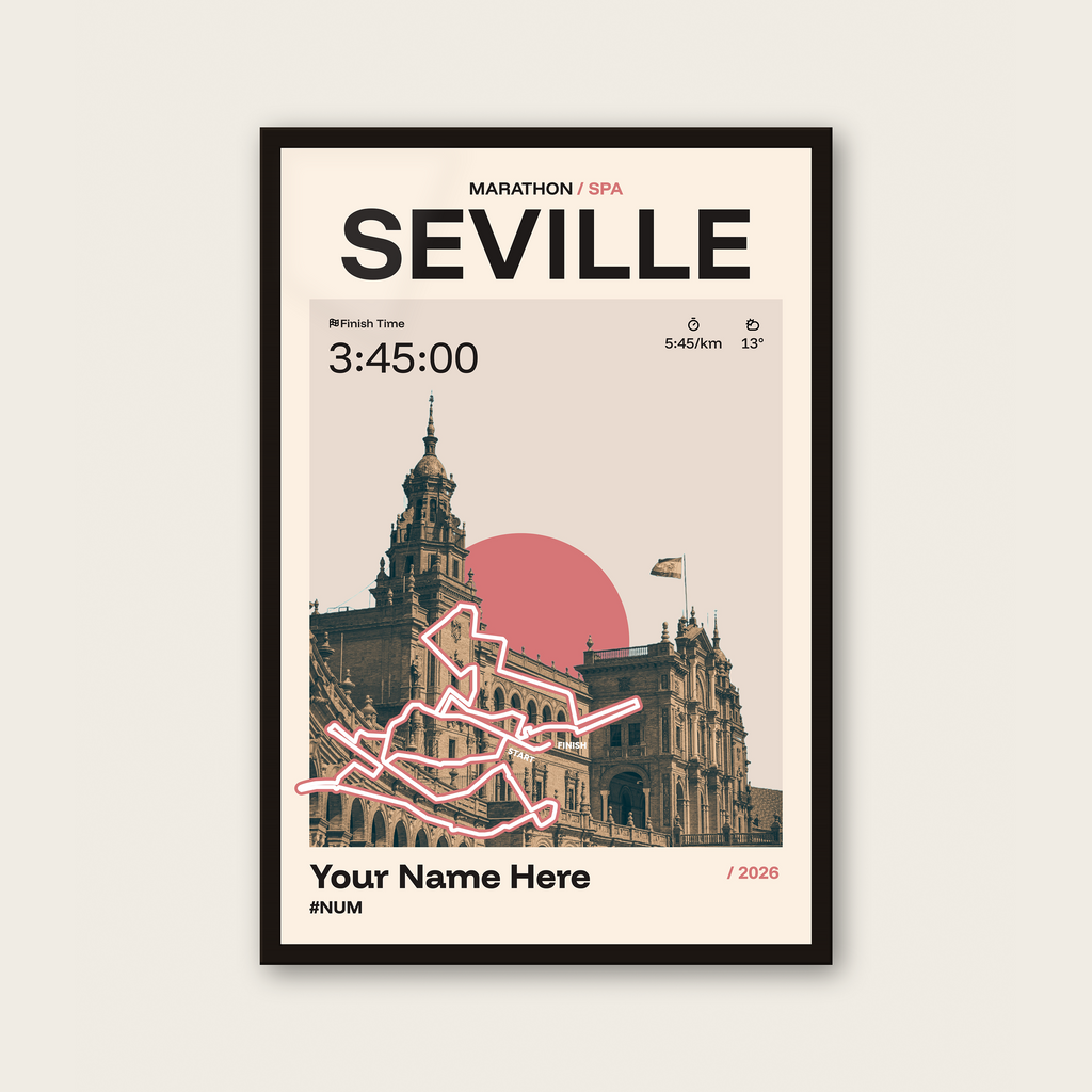 Seville Marathon Personalised Race Print