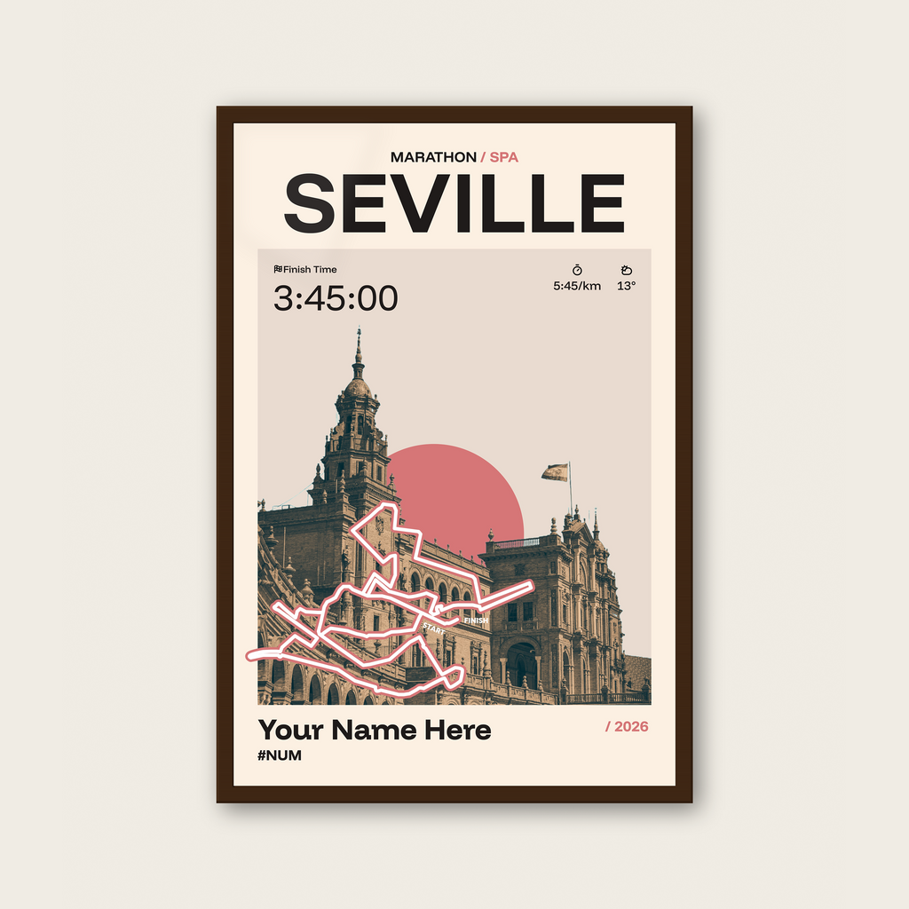 Seville Marathon Personalised Race Print