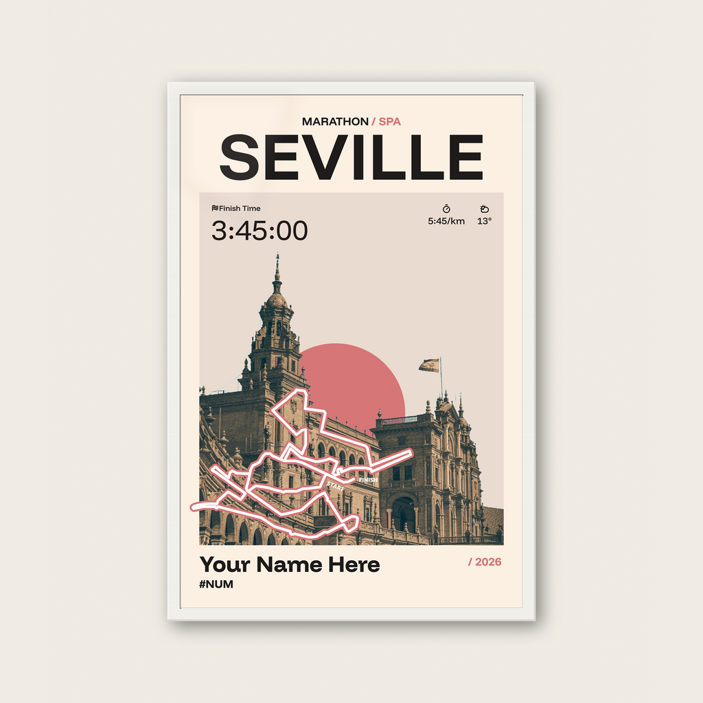 Seville Marathon Personalised Race Print