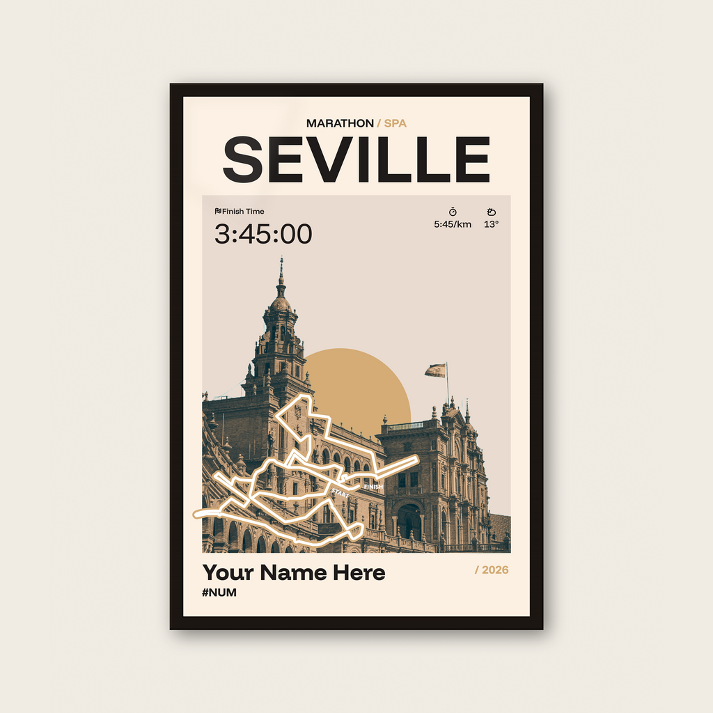 Seville Marathon Personalised Race Print